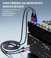 Cablu audio HiFi Tisino Dual RCA la 2 XLR tată, stereo, pentru microfon, 1 m 5