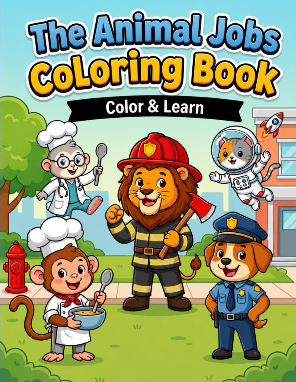 the animal jobs coloring book: color & learn