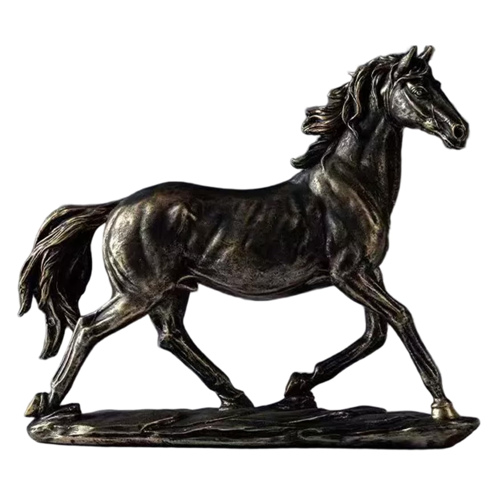 Statue de cheval dorée, le cadeau idéal pour le bureau