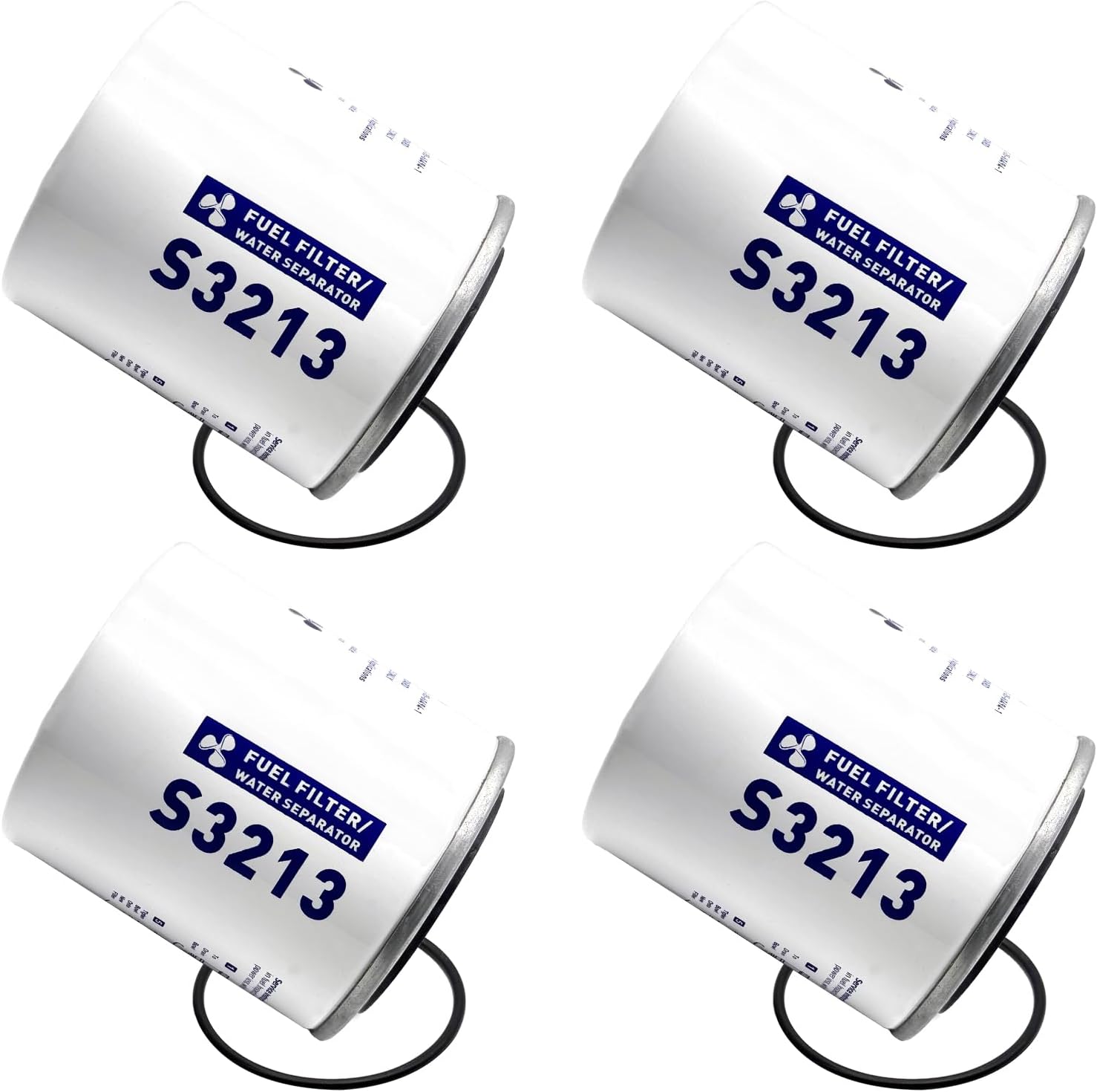 4PCS S3213 Marine Fuel Filter Fuel Water Separator Replacement for Marine Outboard Motor Mercury Replaces S3213, 18-7928-1, 18-7928, 35-809097