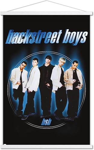Miniatura 1 de Trends International Backstreet Boys - Póster de pared circular, 22.37 x 34.00 pulgadas, paquete de impresión premium y colgador blanco