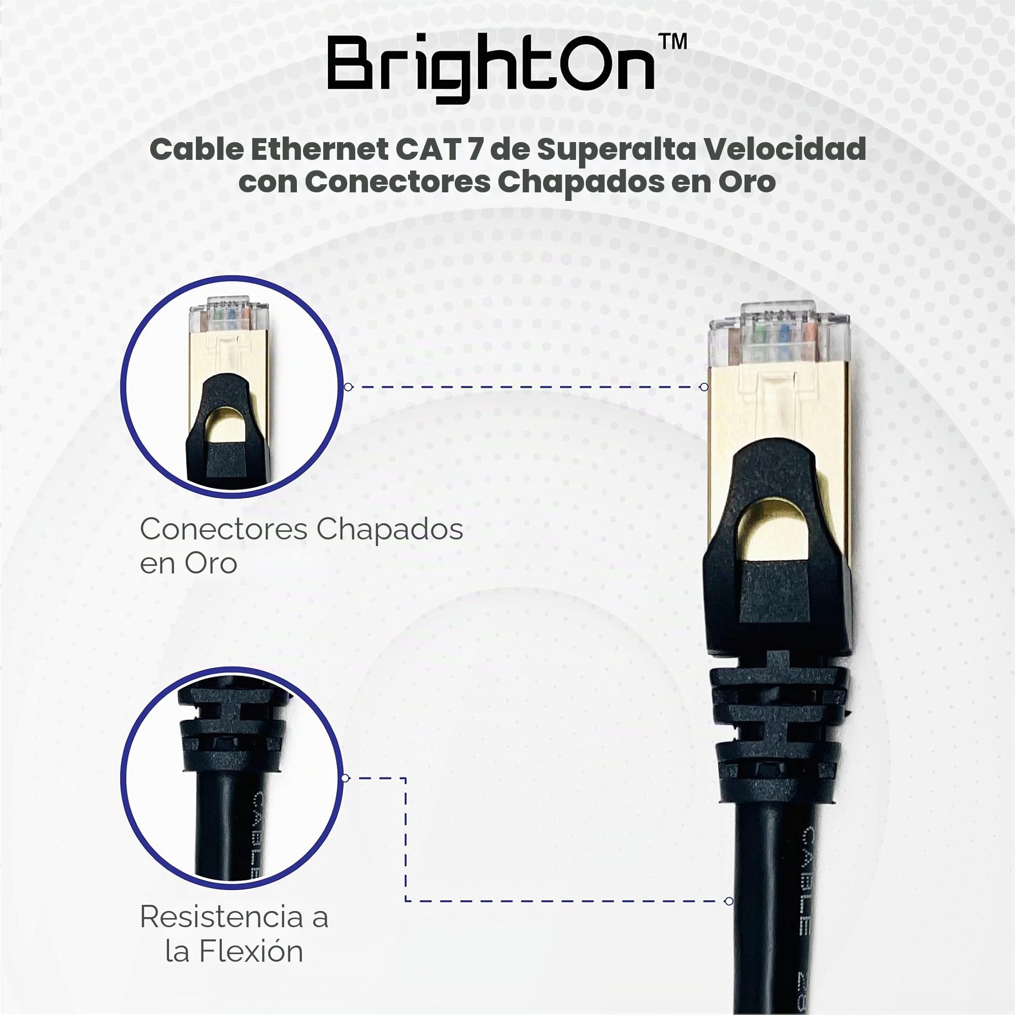 BrightOn Paquete Compatible Con PS5 | Cable Negro 8K HDMI 2.1 HDR 8K @60Hz/4K @120Hz | Ethernet CAT 7 de Súper Alta Velocidad | Carga Rápida USB A a USB C