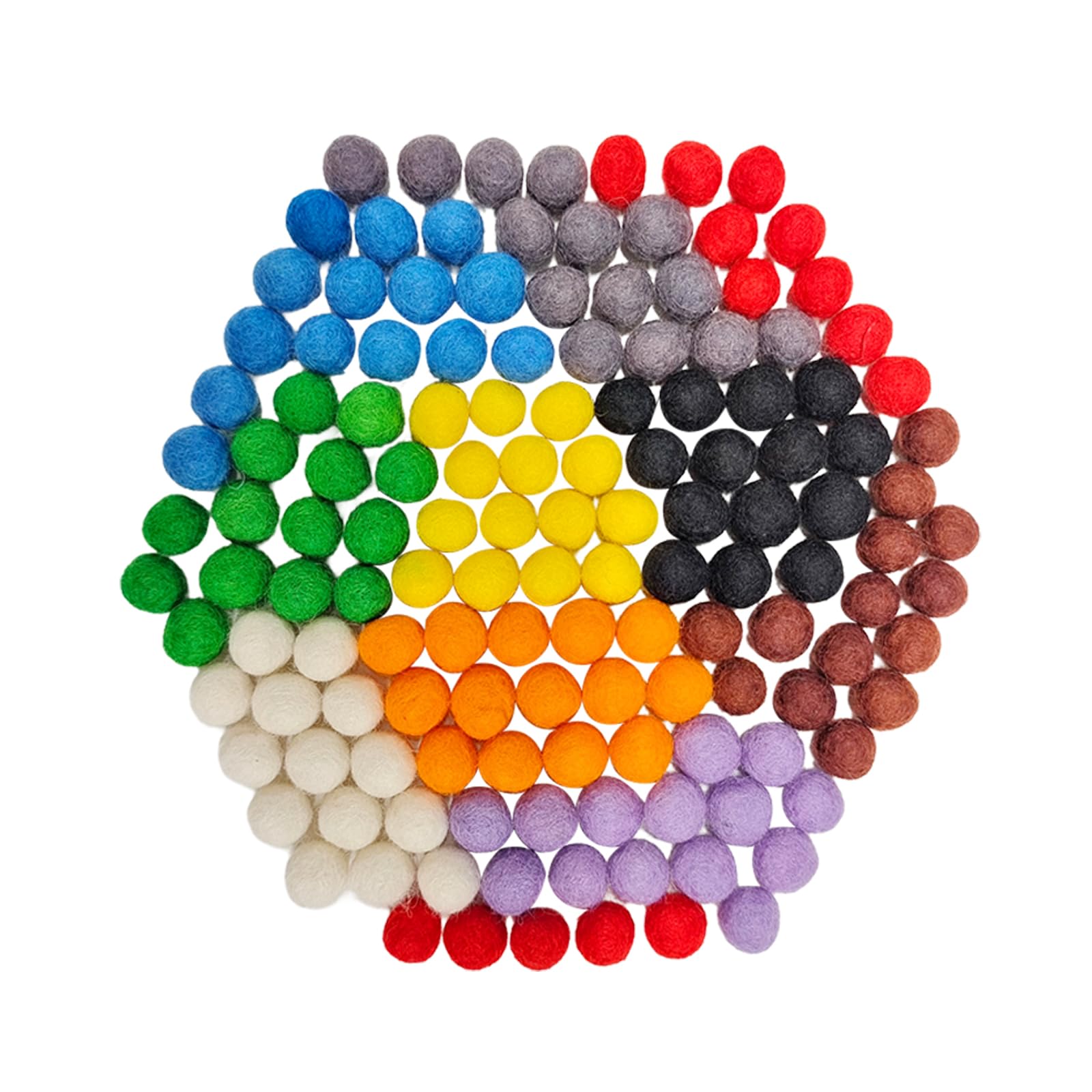 Jtnohx Mixed Colour Wool Felt Balls, Felt Pom Pom, Assorted Colors Wool Felting For Handicrafts And Diy Art Decoration, Core Wool For Needle Felting, 320 Pcs 1Cm Size