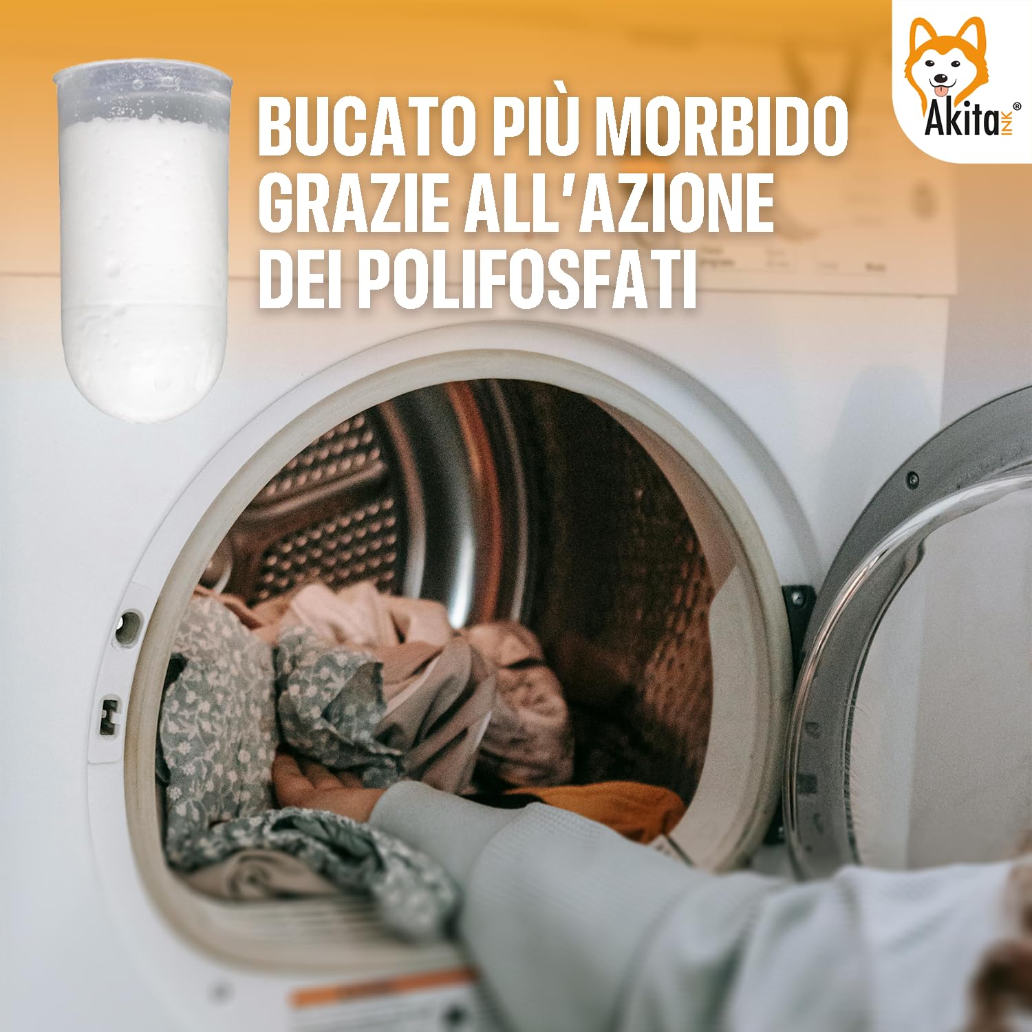 Akitaink Cartucce Anticalcare Universali per Caldaia – Ricarica con Polifosfati Concentrati, Lunga Durata – Lavatrice, Lavastoviglie ed Elettrodomestici – Confezione da 12