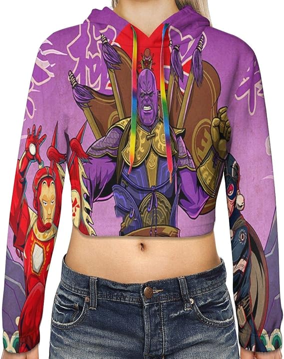 Amazon Co Jp 女性の腹へそパーカー 個性を表示 アニメキャラクターオリエンタルvsヨーロッパとアメリカ 女性の長袖パーカー レジャー 学校 仕事 スポーツ パーティー クラブ ショッピング ファッション