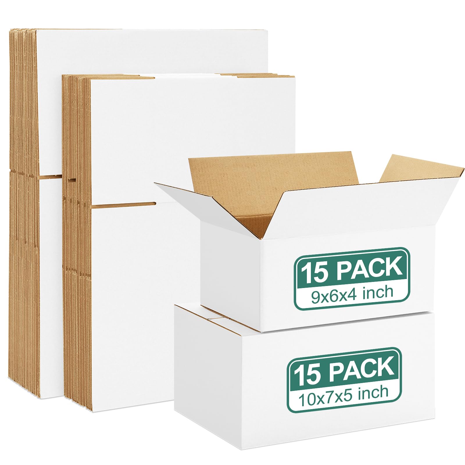 Eupako Paquete de 30 cajas de envío pequeñas de varios tamaños