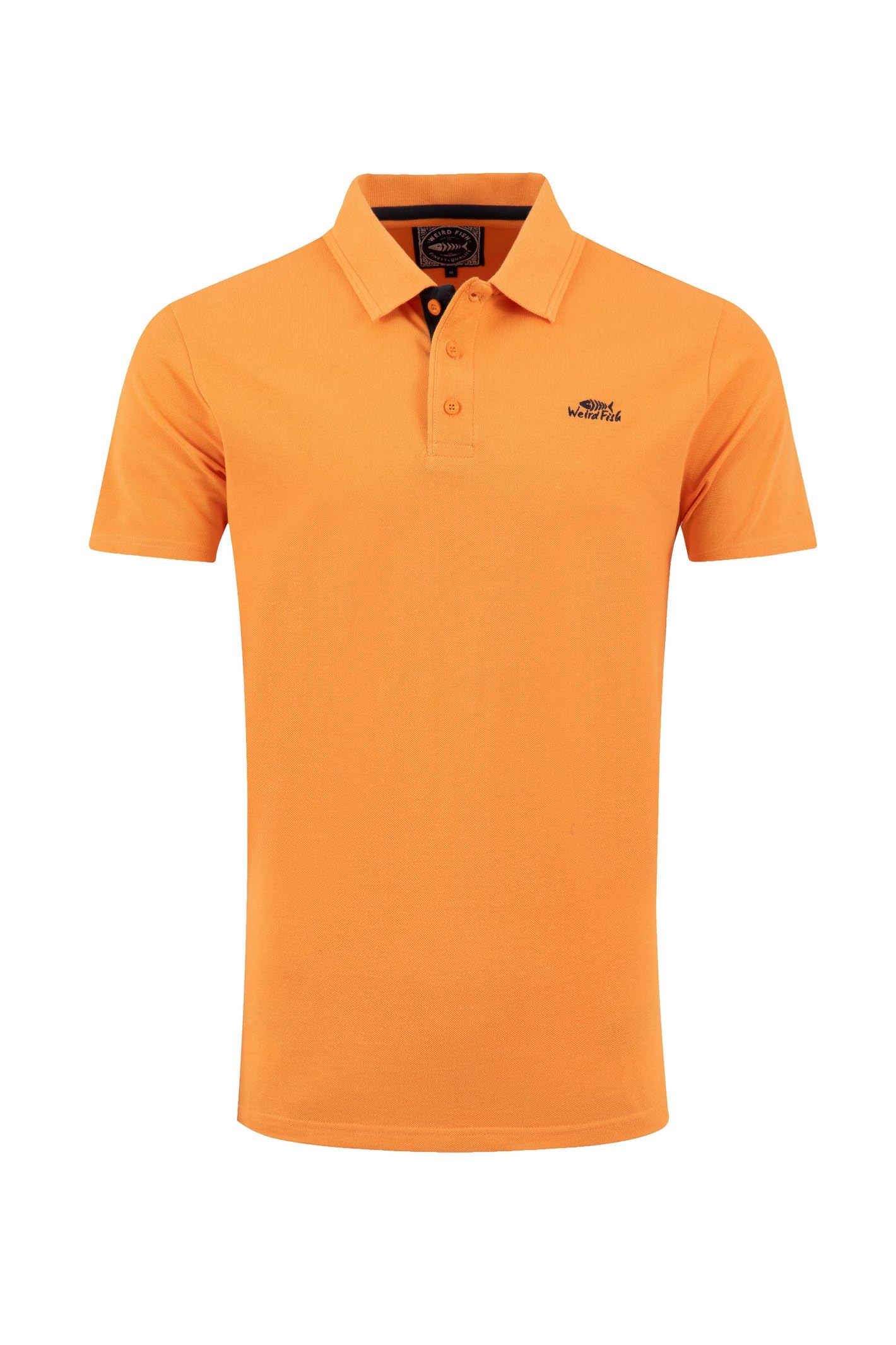 Weird Fish Men's Pumpkin Miles Pique Polo Shirt Size 4XL