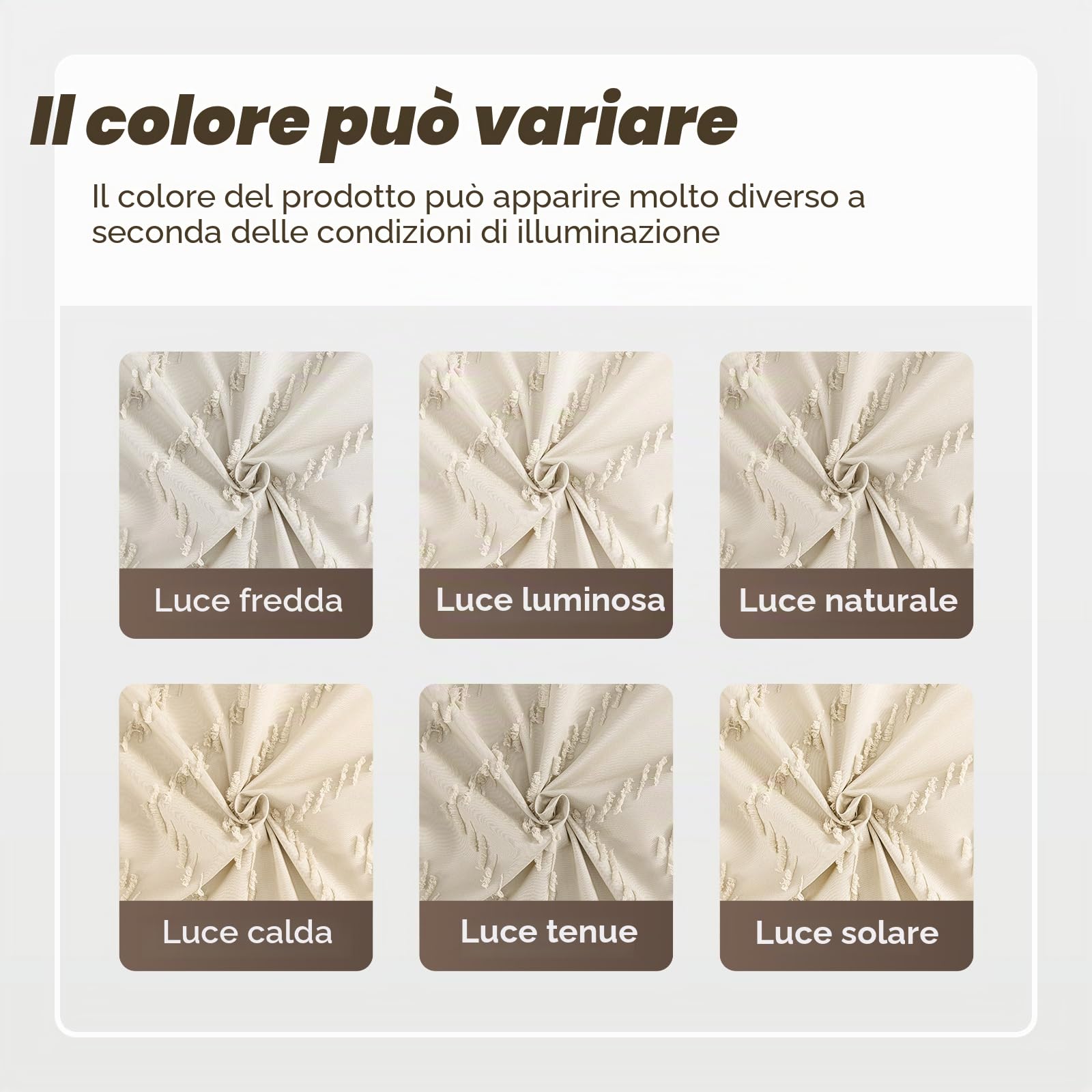 Tenda da doccia in stile bohémien, 183 x 182 cm, moderna, stile bohémien, chic, trapuntata, a righe, minimalista, in tessuto beige, crema