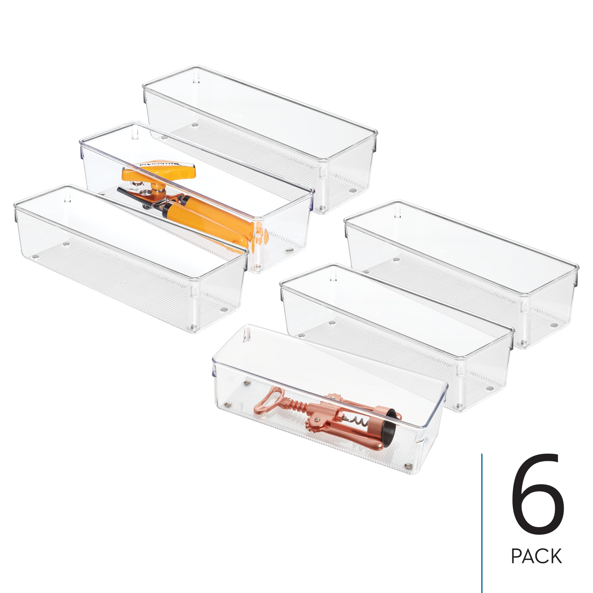 iDesign 29332M6 Organizer per cassetti, Trasparente