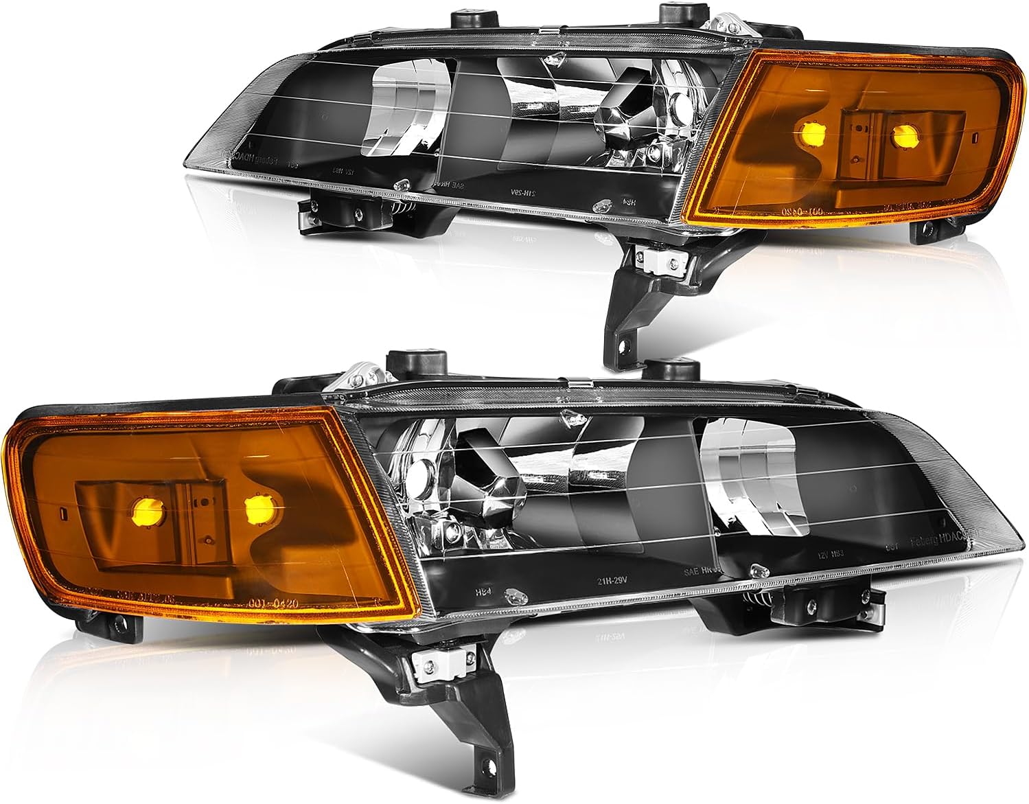 ASAPE Headlights Assembly - 1994-1997 for H-onda Accord Headlight Assembly for H-onda Accord 1994 1995 1996 1997 Replacement Driver and Passenger Side 33150-SV4-A02 33100-SV4-A02