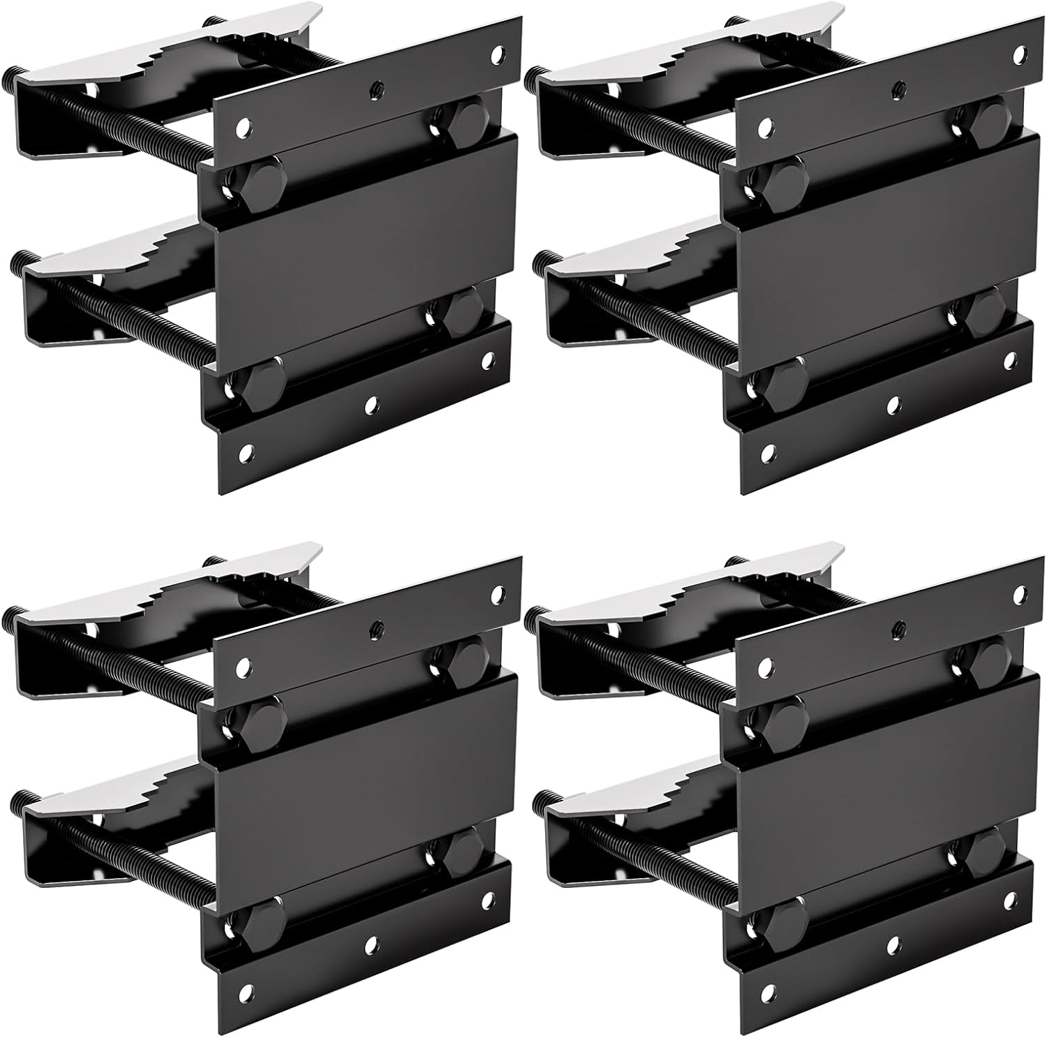 4 Pack Pole Mounting Kit, Mast Mount Brackets for Antenna, Flagpole Post Tube Clamp Holder, Street Sign Mounting Hardware for Light Poles