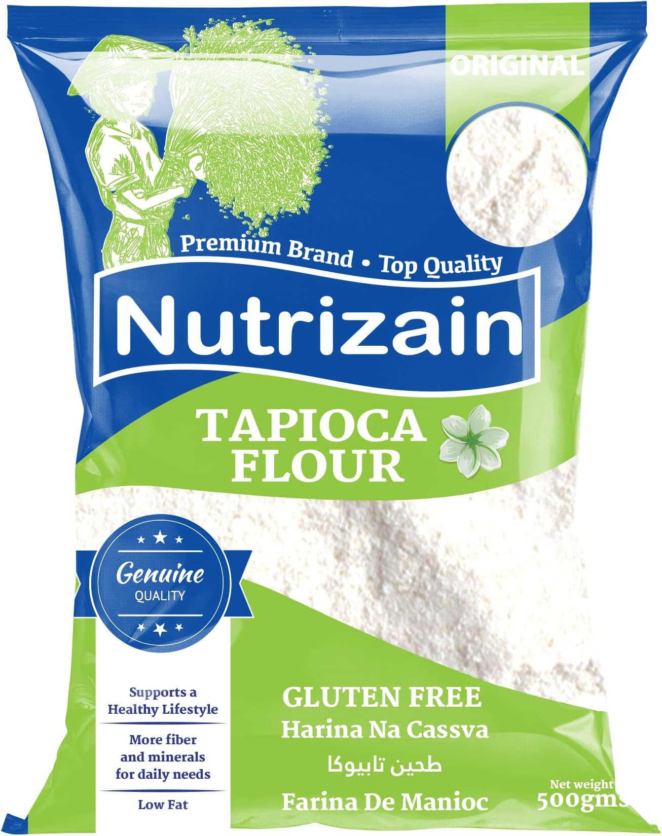 Nutrizian Foods Tapioca Flour 500g | Gluten Free Cassava Flour | Ideal for Baking & Thickening | Wheat Flour Alternative