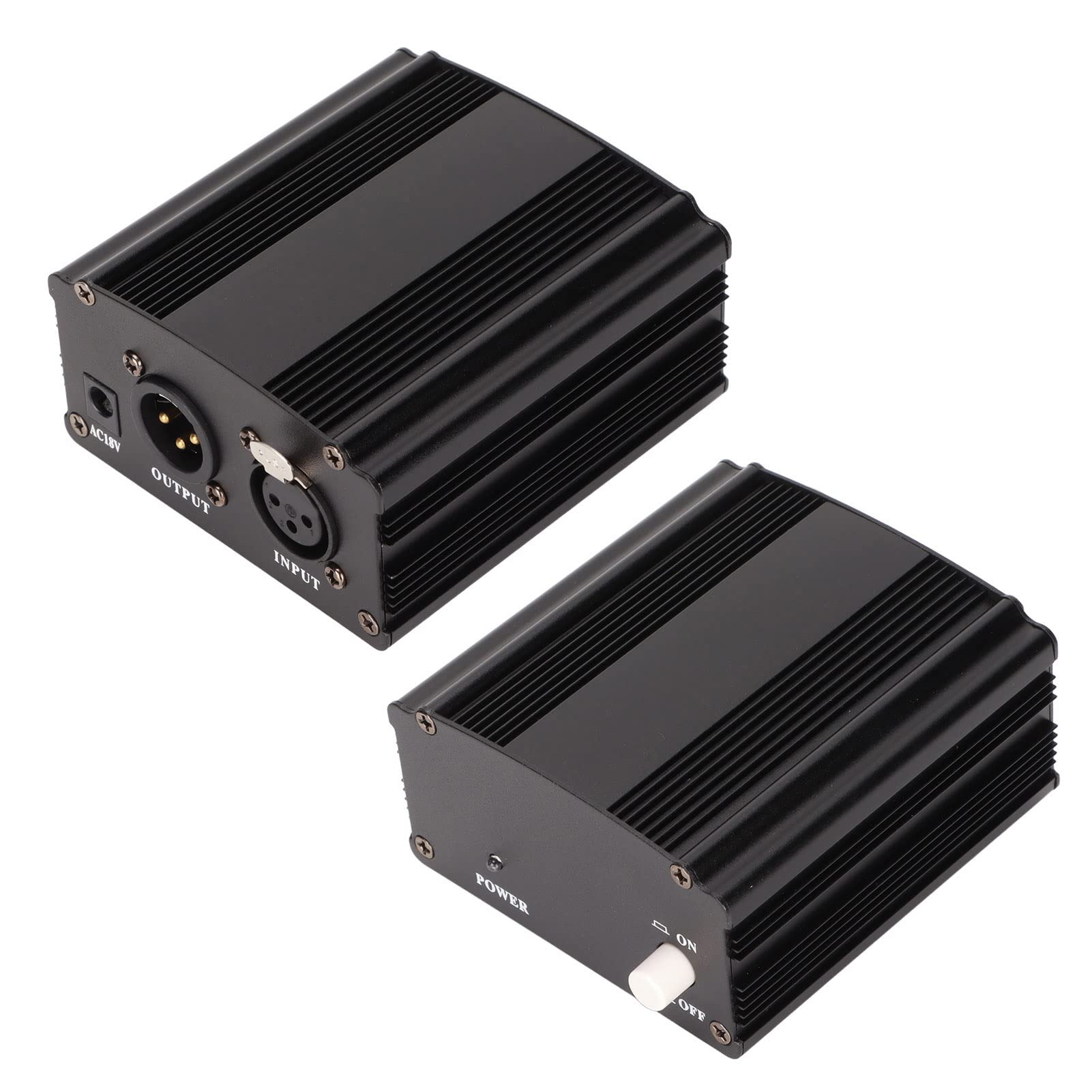 Phantom Power, Aluminiumlegierung, 48 V, Phantom Power, 1 Kanal, Schwarz