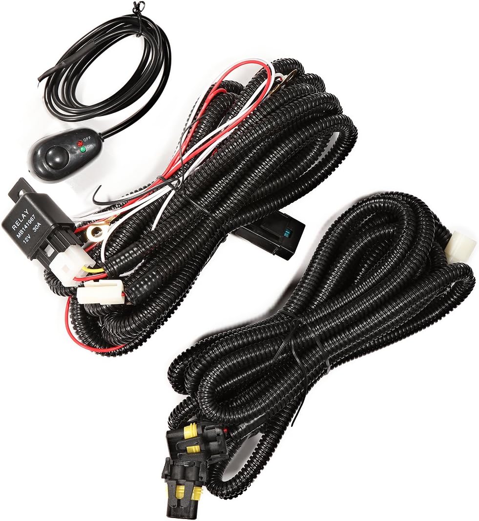 Auto Dynasty Fog lights Compatible with 2006-2008 Ford F-150 Lincoln Mark LT, Pair of Bumper Driving Fog Lights with Switch, Chrome Housing Clear Lens