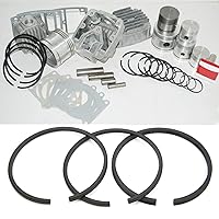 Vista 3 de Anillo de pistón de compresor de aire, 3 piezas de anillo de pistón de repuesto para bomba de compresor de aire de cilindro de 1.654 in, aire