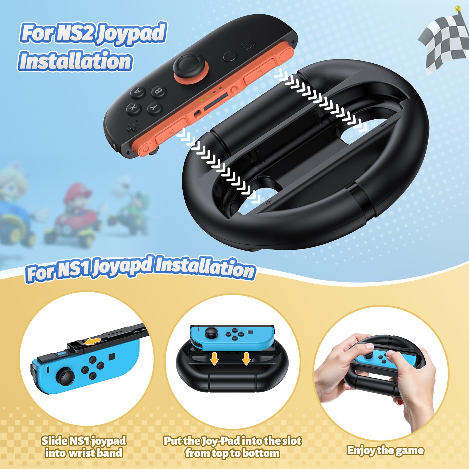 Amazon.com: Kinwin Steering Wheel for Nintendo Switch 2 & Switch 1