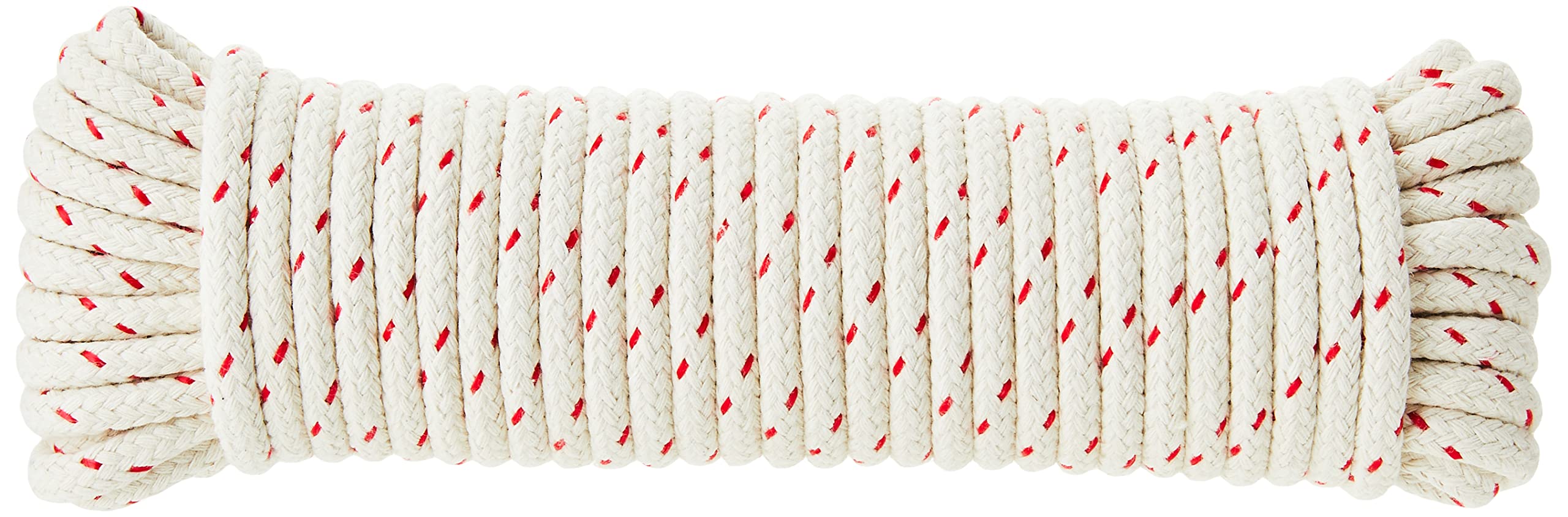 Merriway Cream Bh03125 Red Spot Waxed Cotton Sash Window Pulley Cord, 12.5M X 6Mm (40.6Ft X 1/4 Inch),
