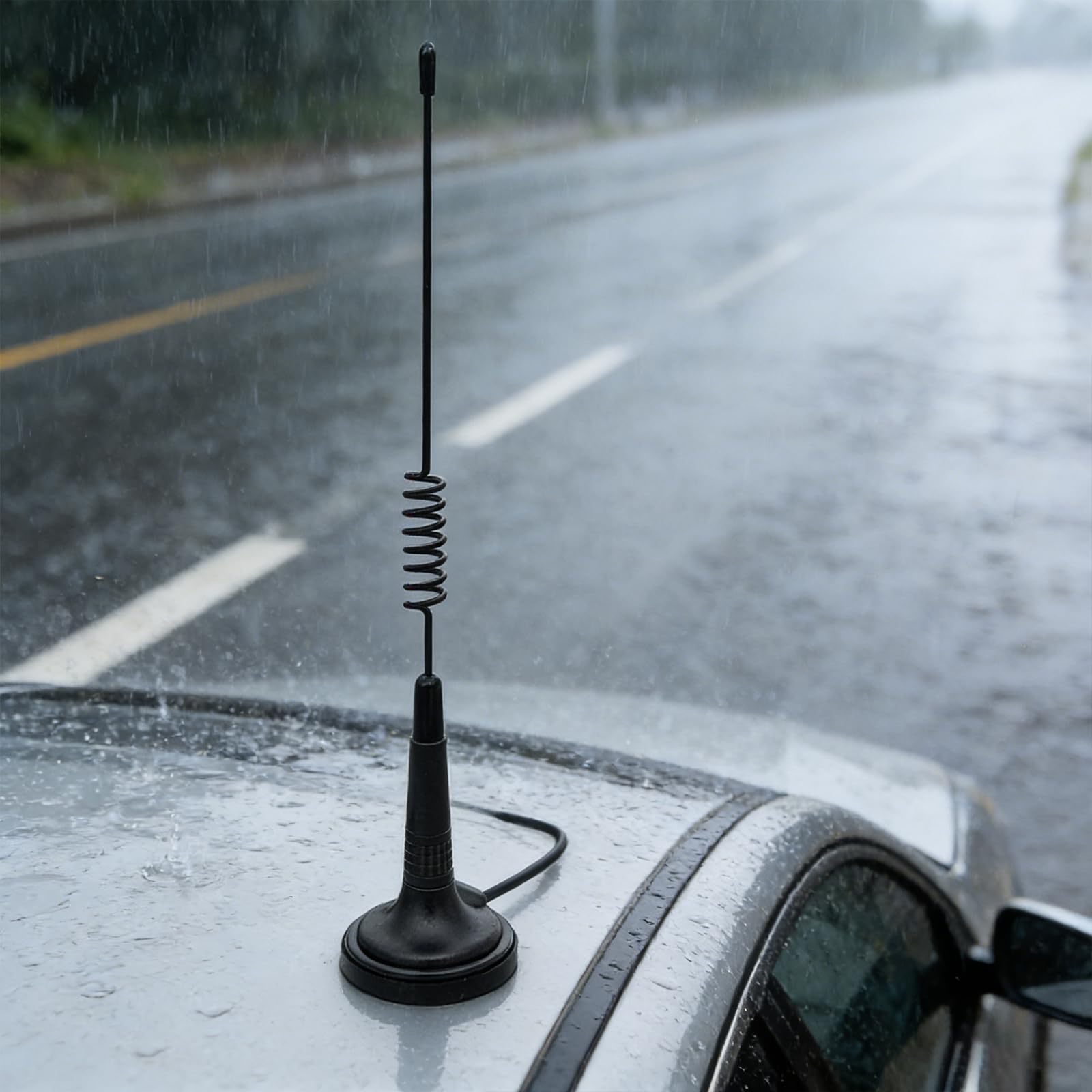 Antena magnetyczna CB 27 MHz z złączem PL-259, BNC, 4m kabel RG58, montaż magnetyczny do pojazdów ciężarowych i samochodów