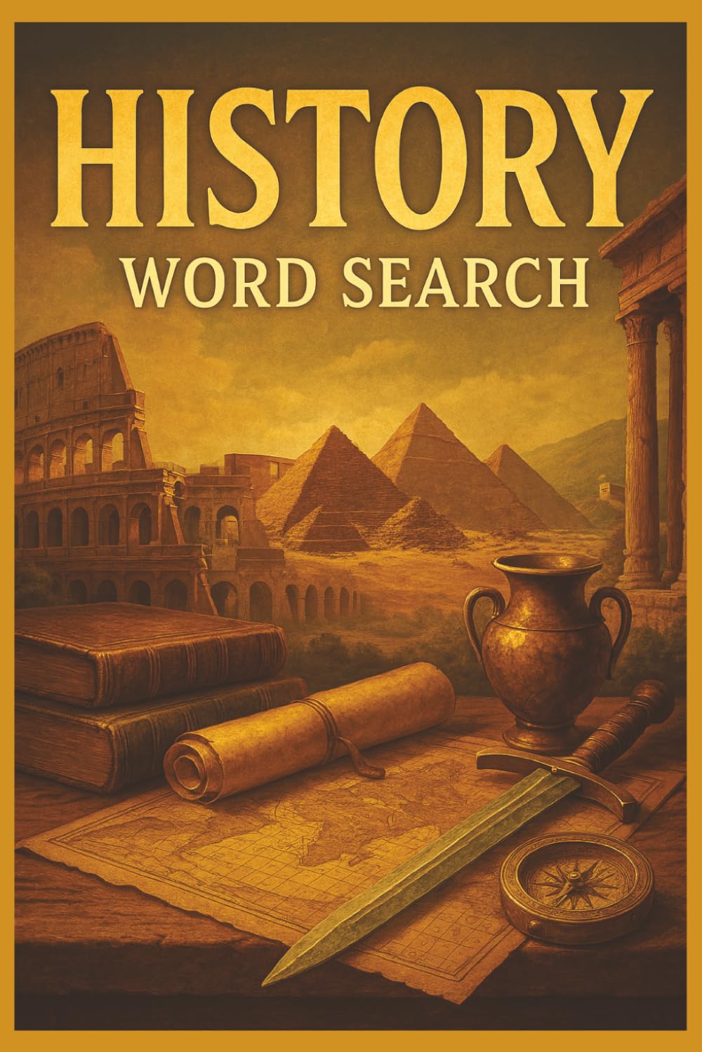 History Word Search: 55 Word Search Puzzles Featuring Ancient Egypt, Rome, Medieval Europe, World Wars, Famous Leaders, Interesting Facts, Tips & Complete Solutions