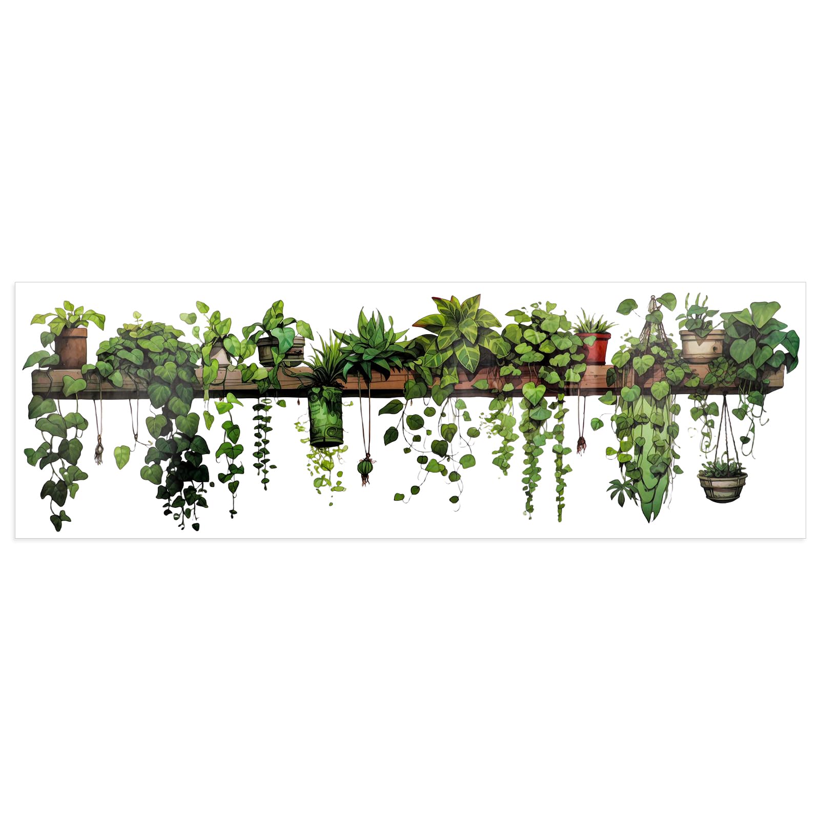 Removable Plant Wall Decals - Vinyl Waterproof Wall Stickers For Bedroom, Living Room, Nursery