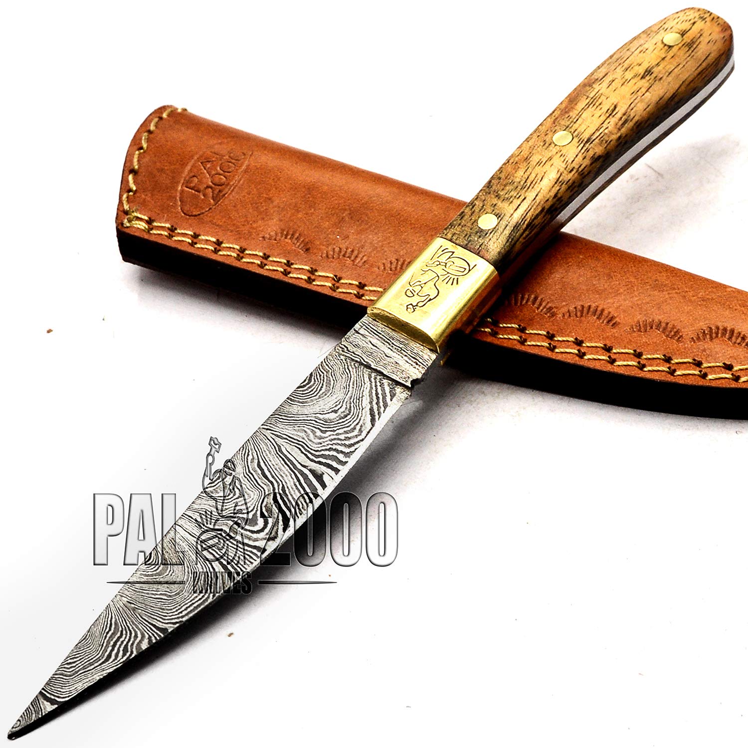 Coltello da Cucina in Acciaio Damasco Fatto a Mano su Misura con Fodero in Pelle Lama Fissa Coltello Universale su Misura Tagliente di Alta qualità Acquista con Fiducia 9725