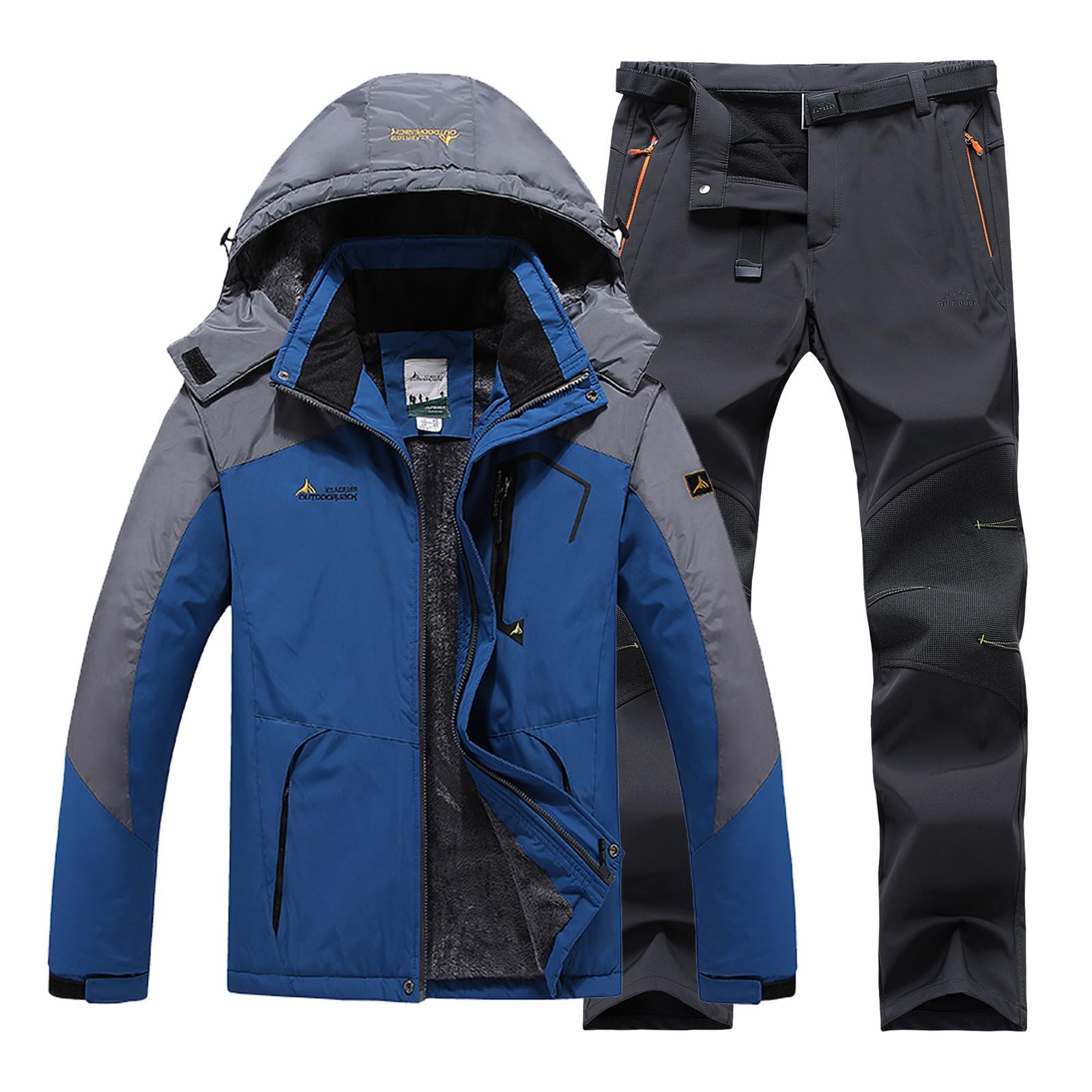 2026 Chubasquero Ropa de esquí para hombres y mujeres, chaqueta de invierno -pantalones con, adecuado para ropa de esquí casual al aire libre