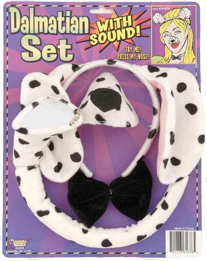 Amazon forum novelties animal costume set dalmatian dog ears nose 
