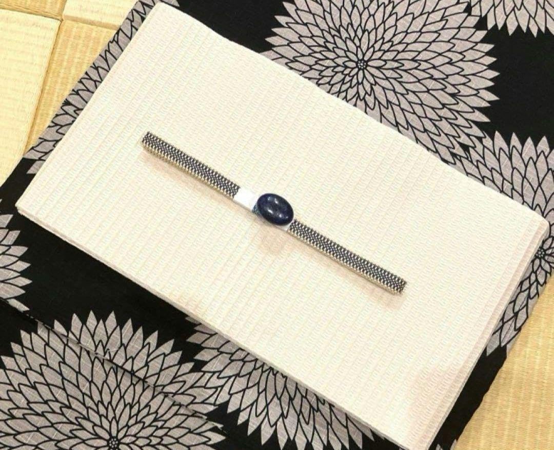 ◆最高級【綿麻浴衣】黒狢菊古典ゆかた◆高級変わり織◆着物としても着用可◆新品 ◇最高級【綿麻浴衣】 黒狢菊古典ゆかた◇高級変わり織◇