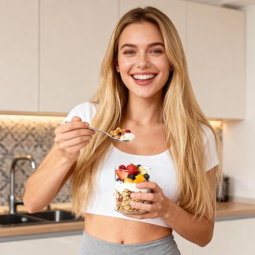 Miniatura 5 de Recipientes de avena con tapas para la noche, juego de 4 recipientes de 14 onzas, herméticos, a prueba de fugas, reutilizables, para almacenamiento