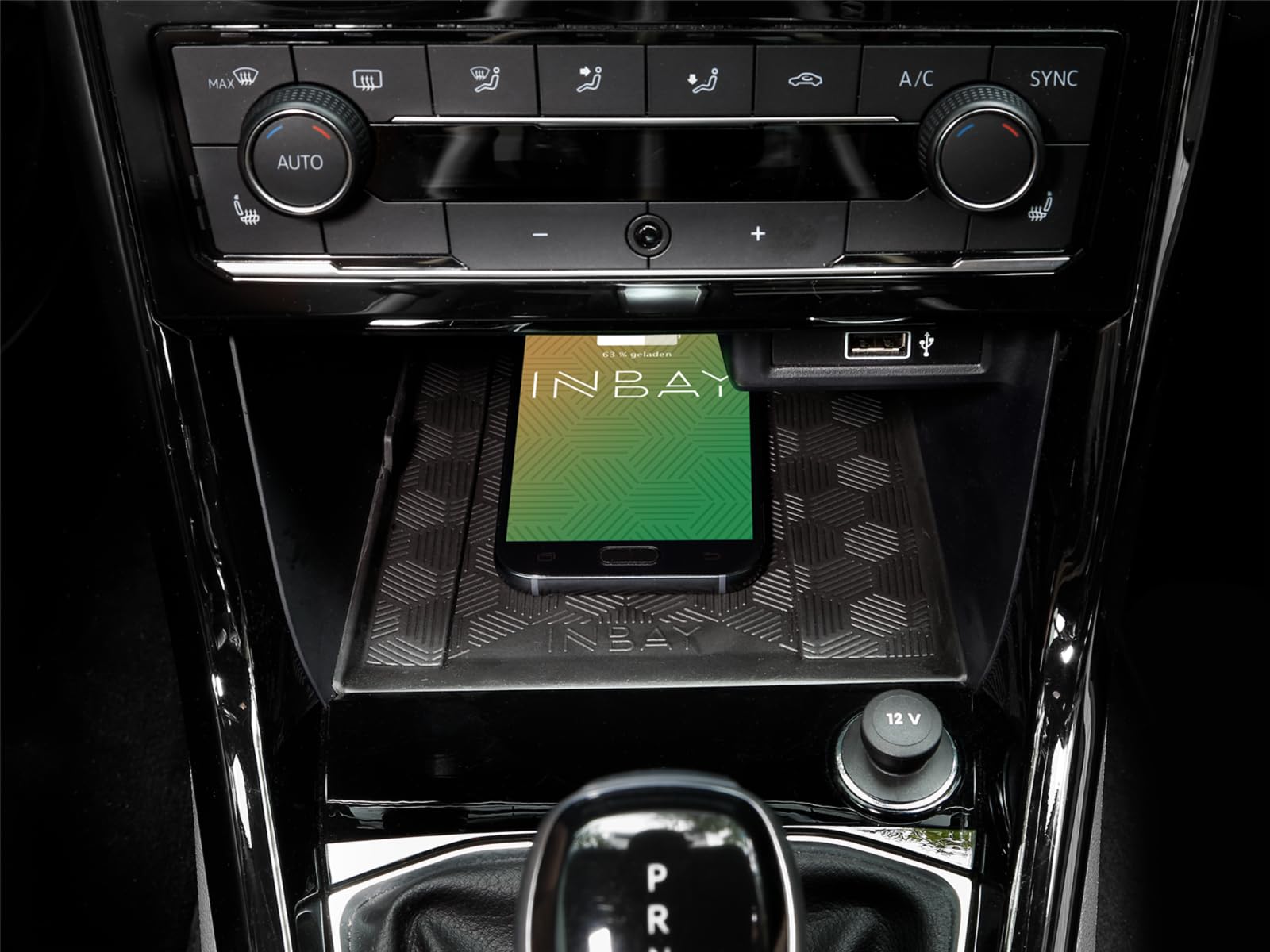 Inbay Bezprzewodowa ładowarka do VW T-Cross C1 15 W, do samochodów osobowych, ładowanie indukcyjne, do smartfonów, telefonów komórkowych, samochodów, bezprzewodowego ładowania, Qi, certyfikat do