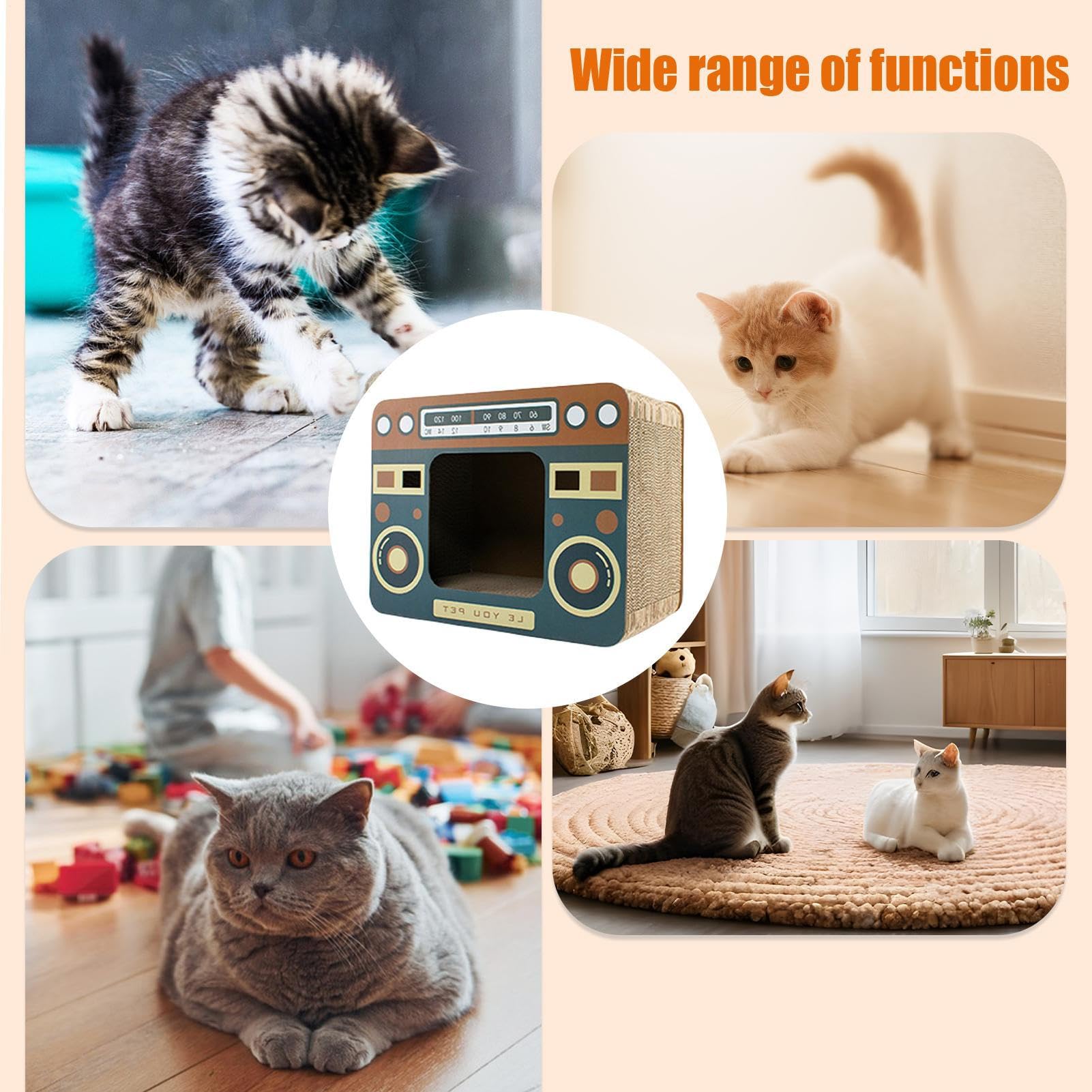 Griffoir Chat en Carton Jouet Chatons Protecteur Meubles | Griffoir Vertical Pour Chats D'Intérieur Pour Chatons Et Animaux, Intérieur, Appartement, Maison, Salon, Abri Extérieur