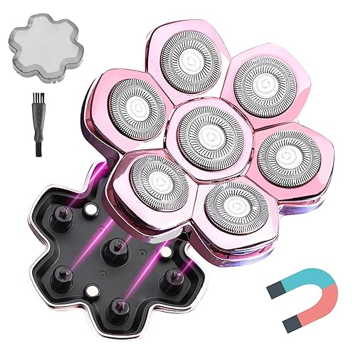 Miniatura 59 de Silvery - Cabezal de repuesto para afeitadora eléctrica para hombre, cabeza de repuesto de 6 cuchillas de repuesto para afeitadora calva Tono