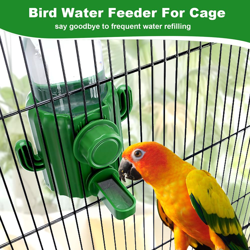Automatic Bird Cage Water Dispenser - Cactus No-Spill Feeder for Parakeet, Cockatiel, Budgie & Small Birds - image 5