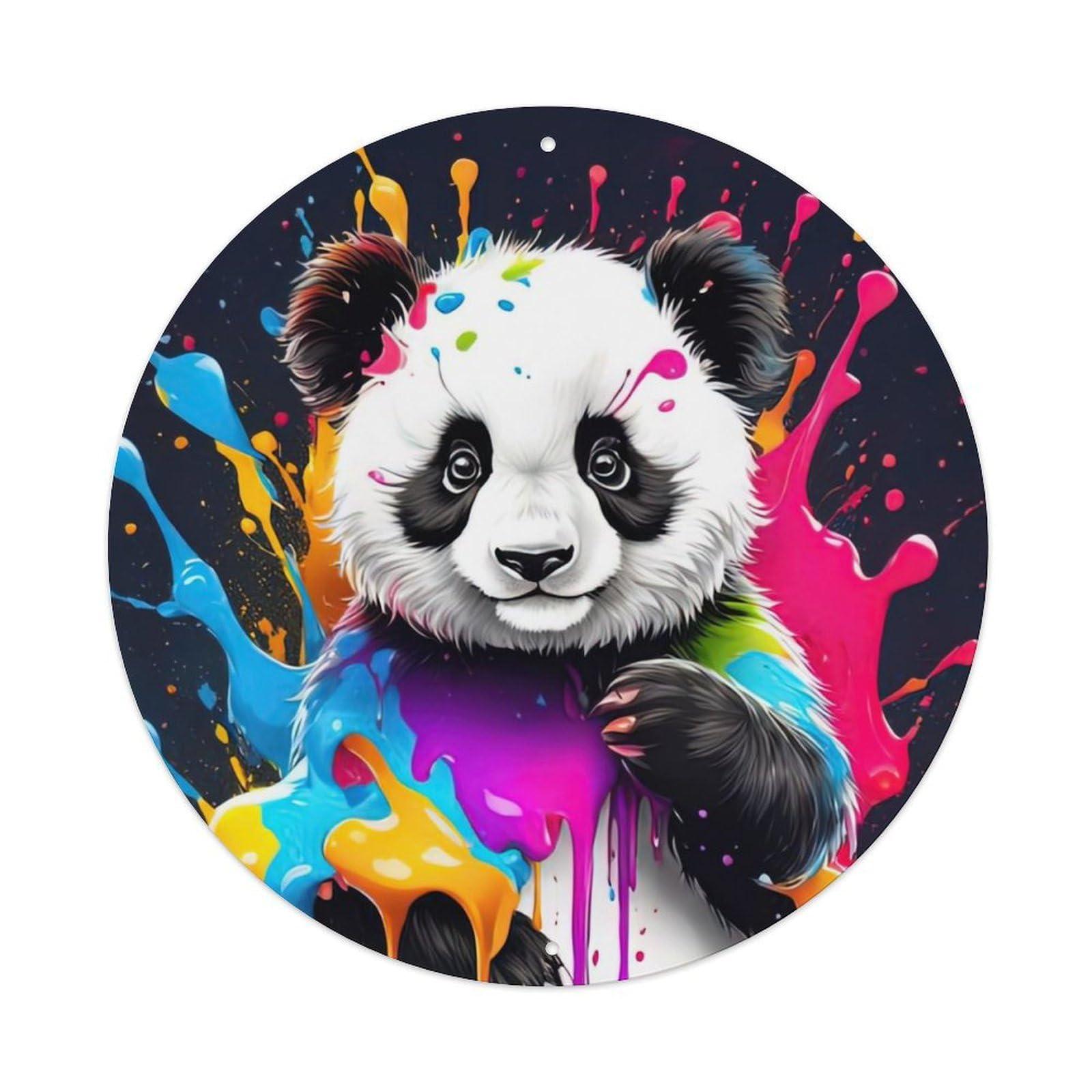 Animal Colour And Panda Metal Tin Sign