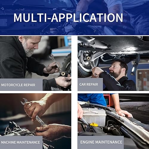 Miniatura 7 de Juego de 22 llaves de trinquete, dientes antideslizantes, juego de llaves combinadas de trinquete, métricas de 0.236 a 0.709 pulgadas y SAE 14"-34"