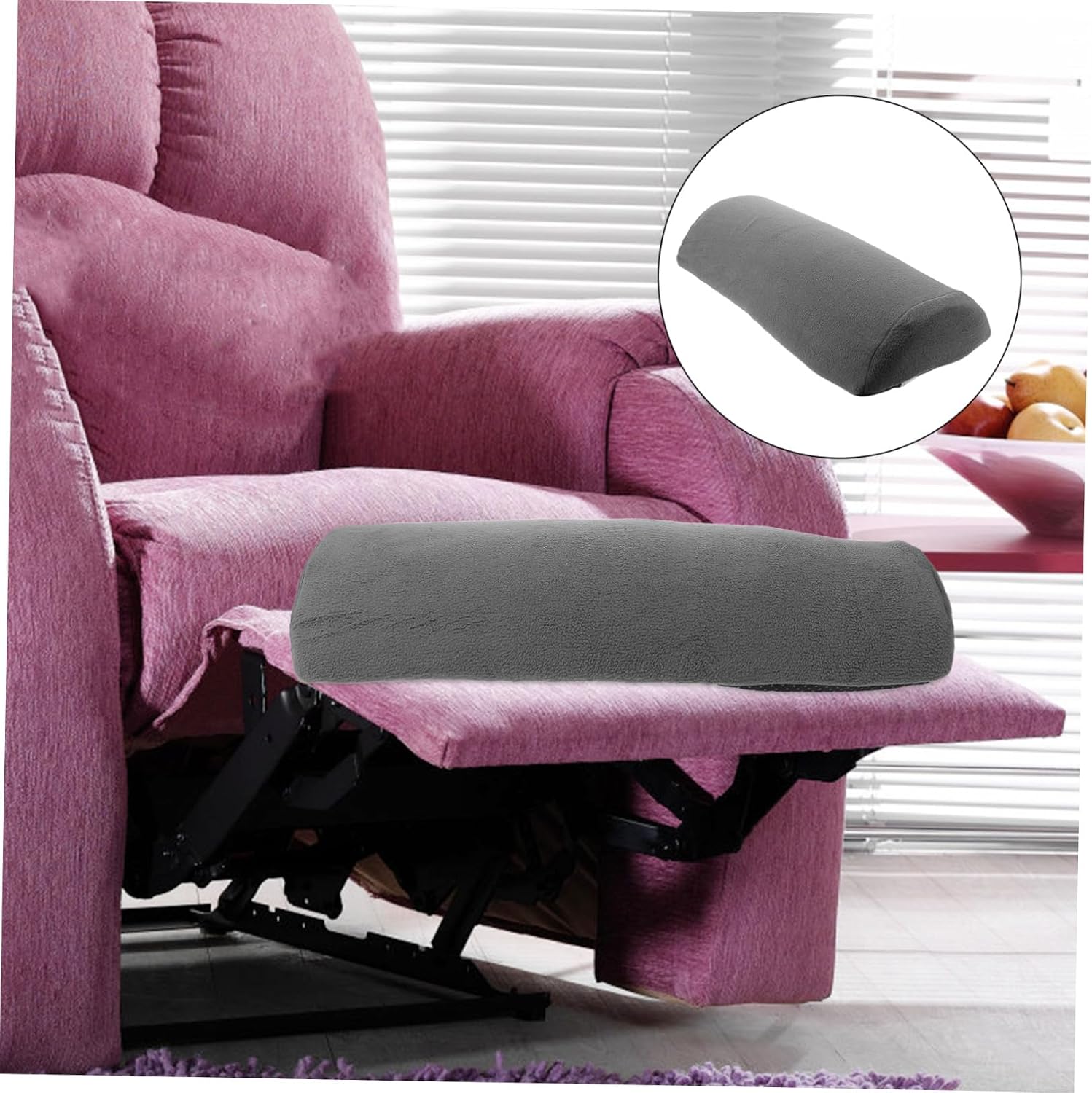 STAHAD Ergonomic Recliner Leg Pillow with Slow Rebound Sponge Material, Half-Round Body Pillow Style Cushion Minimizing Muscle Strain for Long Periods of Sitting and Sleeping Comfort