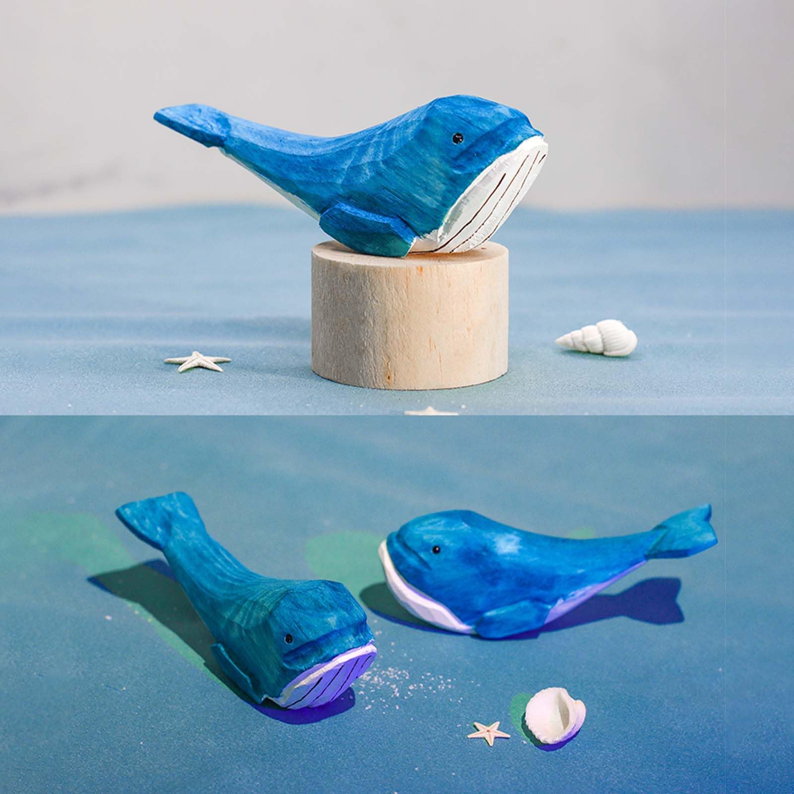 Amazon.co.jp: くじら かわいい 鯨の置物 木彫り インテリア雑貨