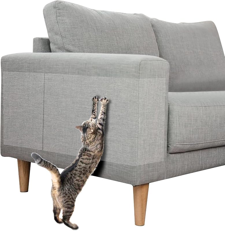 Fita dupla face transparente protetora para móveis contra arranhões de gatos HappyFreeSX, 10 unidades