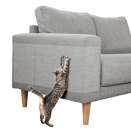 Anti Cat Scratch Furniture Protector, 10 Pack, Cat Scratch Deterrent Tape, Couch Protector for Cats, Furniture Protectors from Cats, Double Sided Sofa Anti Scratching Sticky Tape, cat Training Tape