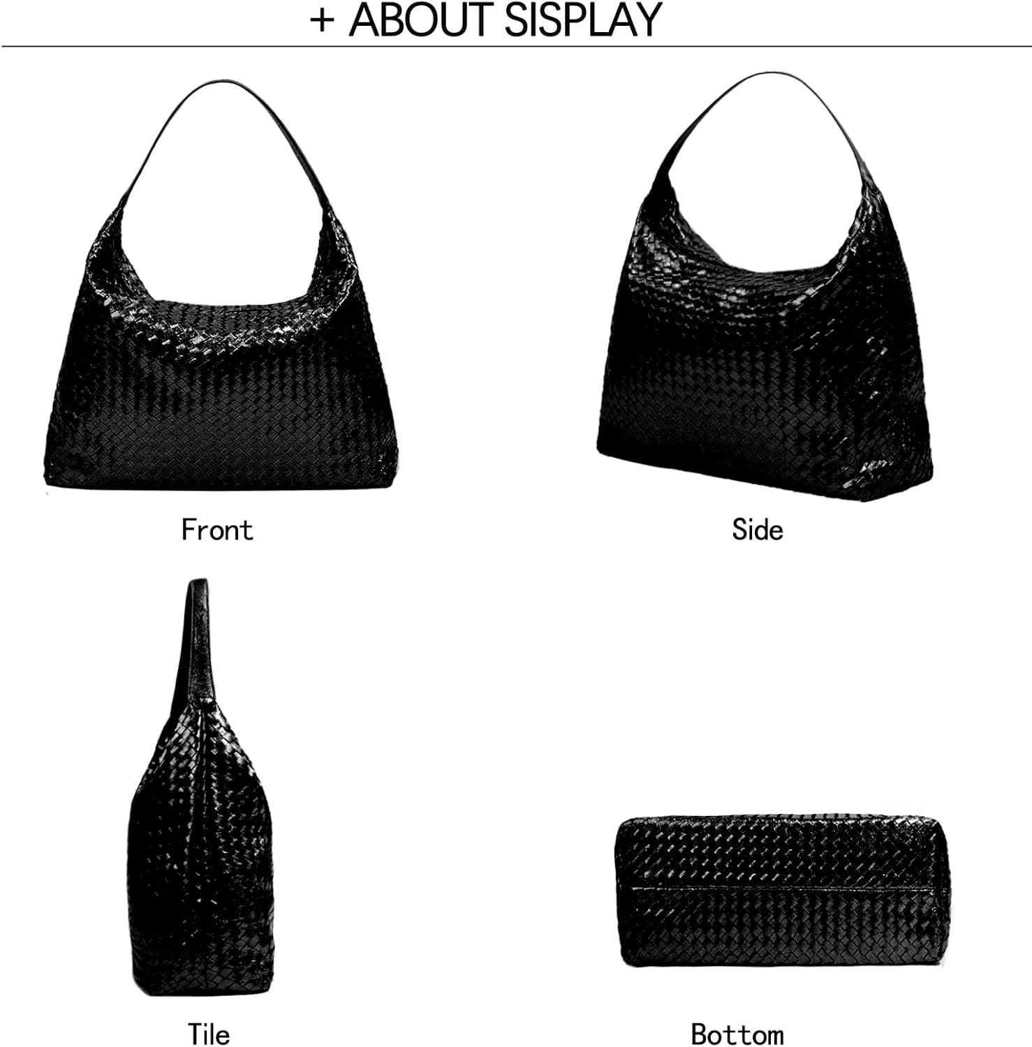 JINMANXUE Woven Tote Bag for Women, Woven Bags with Small Purse,Large Braided Top Handle Hobo Satchel Handbag - Image 4