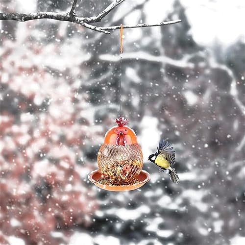 Miniatura 5 de Comedero para pájaros Outdoor Hanging Bird Feeder Metal Cartoon Chicken Garden Decoration Balcony Feeder to Bird Lovers