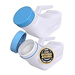 Urinals for Men Spill Proof by PerfectMed (2 Pack) - 32 oz/ 1000 ml | Portable Urine Bottle Bed Pan W/Glow in Dark Lid | Thick Plastic Pee Urinal Bottle