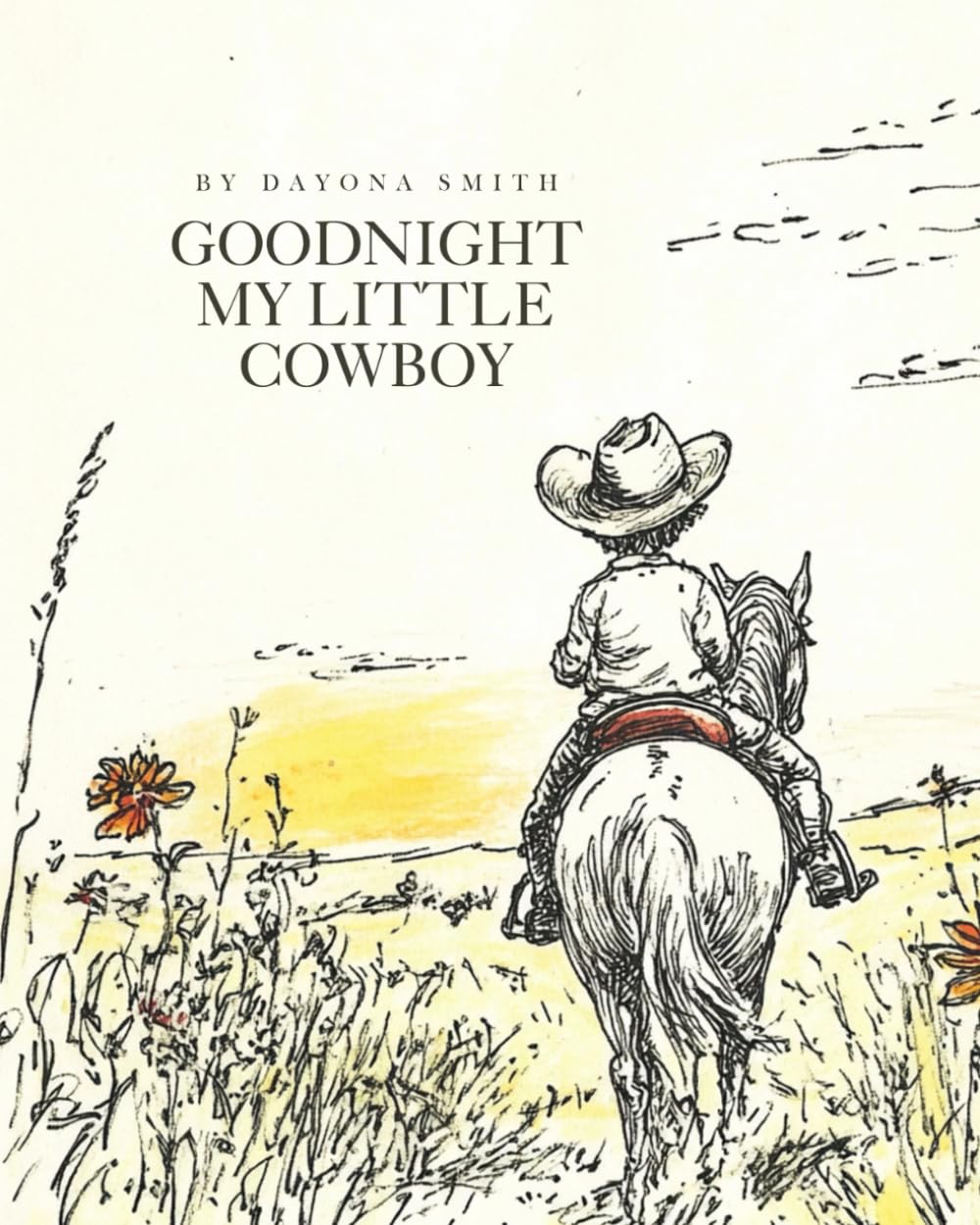 Goodnight, My Little Cowboy: Paperback Black and White Edition
