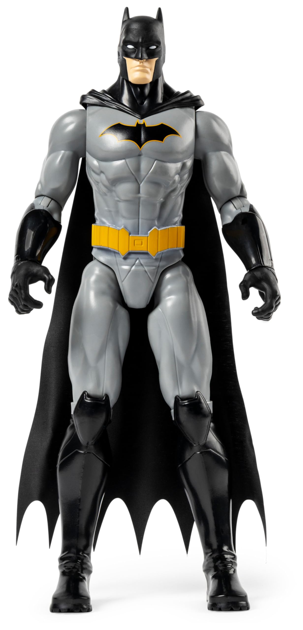 DC Comics BATMAN, Personaggio Batman in Scala 30 cm, con Decorazioni Originali, Mantello e 11 Punti di Articolazione, Giocattoli per Bambini e Bambine, 3+ Anni