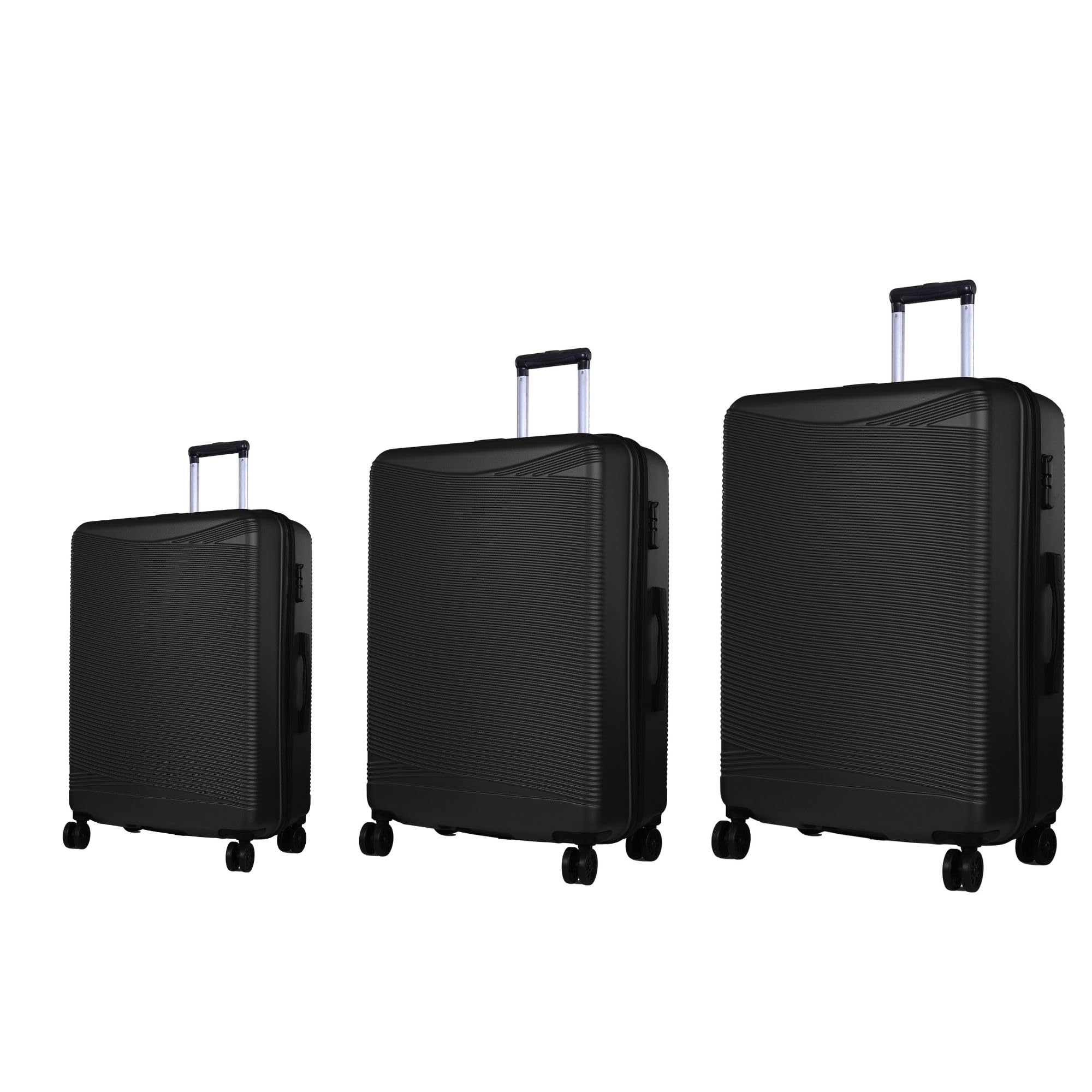 verage V-Lite Firestone Combo Set of 3 (Cabin + Medium + Large Check-in) Bold Black Hardsided Trolley Bags for Travel, Suitcases with Spinner Wheels, Anti-Theft Luggage (20/24/28 Inche)-picture-30