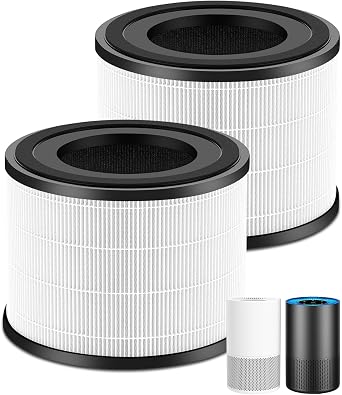 AP-S0610L Replacement Filter for MOOKA Purifier, White 2 Pack | Pre-filter and activated carbon for MOOKA AP-S0610L. 3-in-1 design targets pet odors and smoke.
