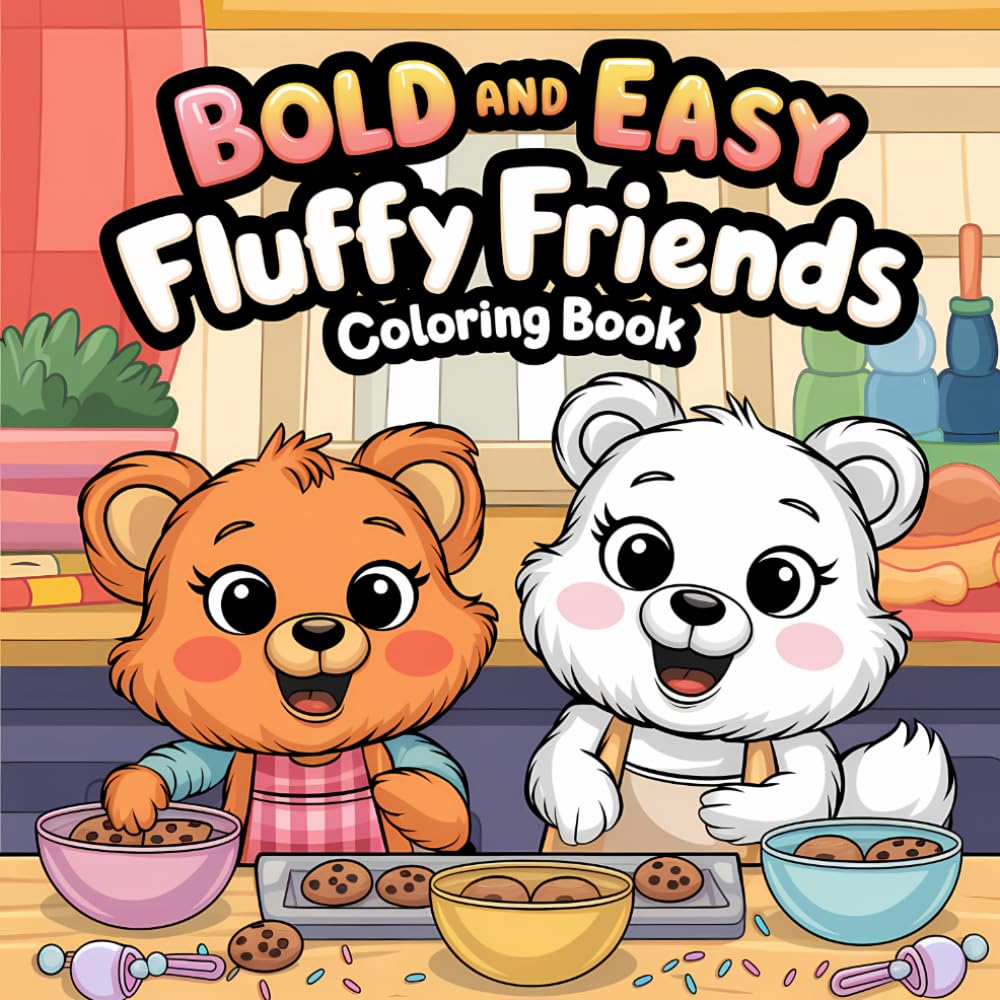 Bold & Easy Fluffy Friends Coloring Book