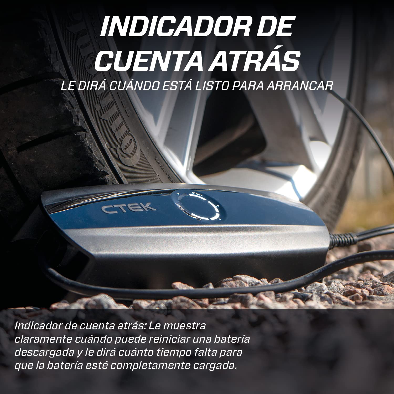 CTEK CS One, Cargador de Batería 12V, Cargador Inteligente de Baterias, Cargador De Batería De Coche Y Moto, Mantenedor De Batería con Carga Adaptable, Aplicación Y Abrazaderas Sin Polaridad