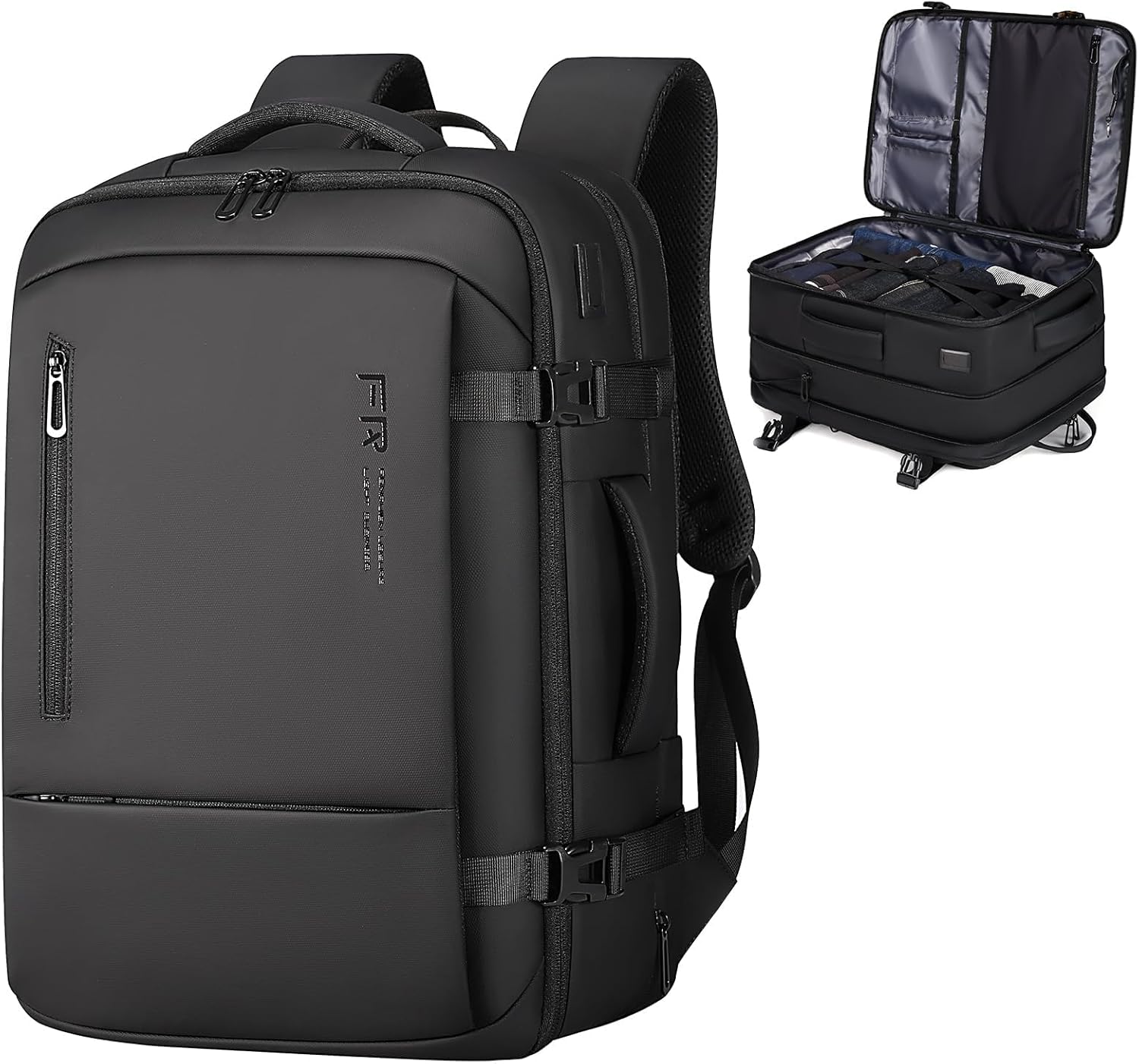 Travel Backpack for Men, Flight Approved Carry On Luggage Backpack with USB Port, Water Resistant Expandable Computer Daypack, 17.3 Inch Black Business Laptop Backpack for College/Work Travel Backpack for Men, Flight Approved Carry On Luggage Backpack with USB Port, Water Resistant Expandable Computer Daypack, 17.3 Inch Black Business Laptop Backpack for College/Work