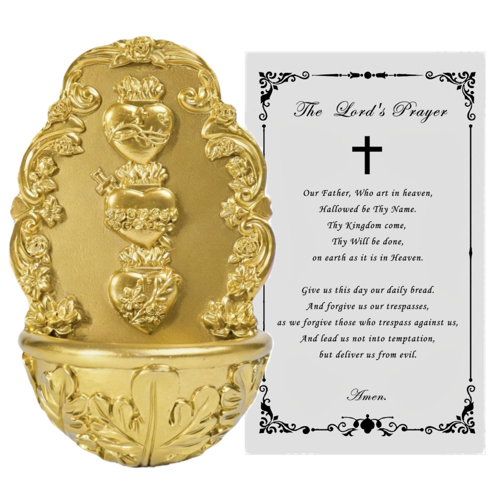 Amazon.com: Snugology Holy Water Font Sacred Heart Catholic Decor